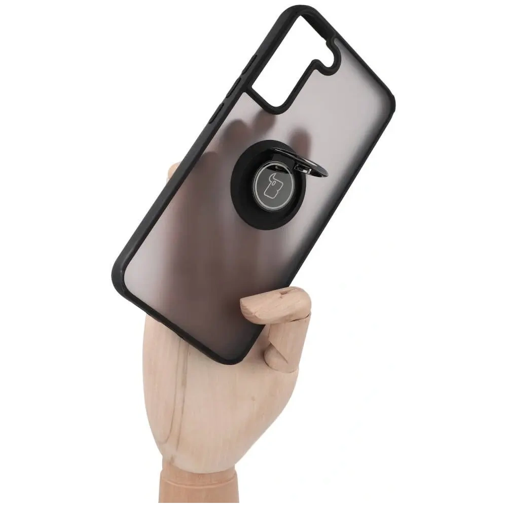 Wholesale Bizon Case Hybrid Ring Samsung Galaxy S22 Plus smoky with a black frame - BIZ1594 - {ean13} - Hurt