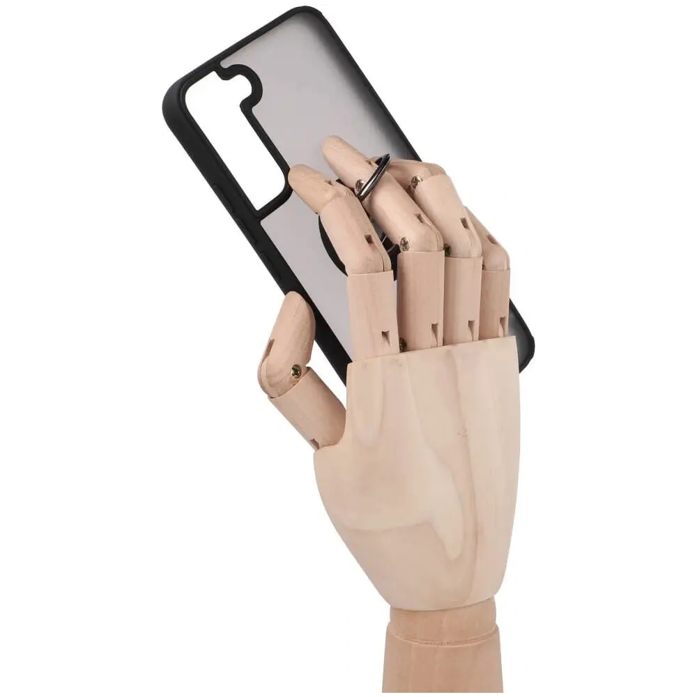 Wholesale Bizon Case Hybrid Ring Samsung Galaxy S22 Plus smoky with a black frame - BIZ1594 - {ean13} - Hurt