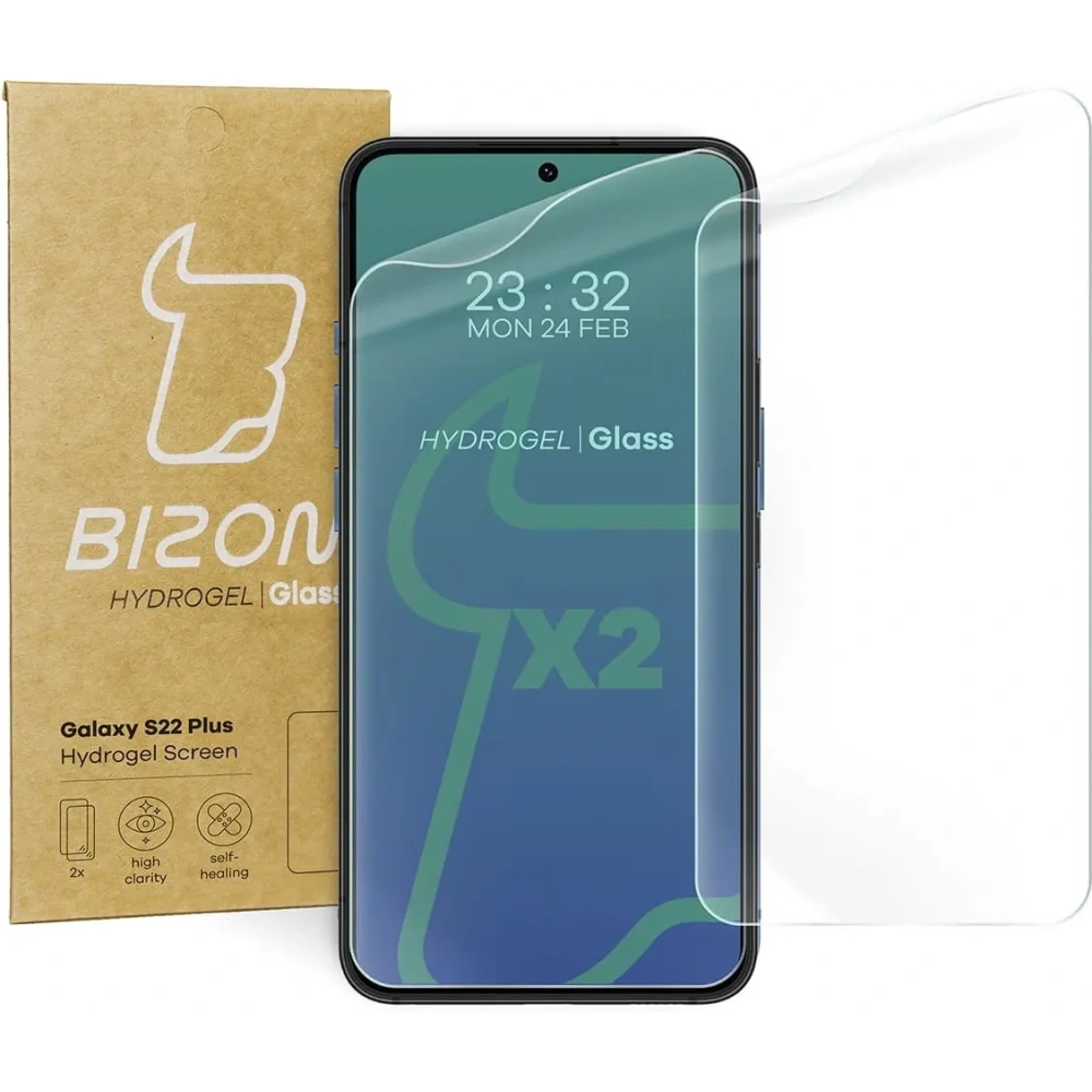 Hurtownia GSM - Bizon Glass Hydrogel Samsung Galaxy S22 Plus [2 PACK] - BIZ1595 - {ean13} - Hurt