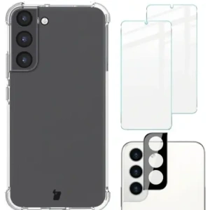 Hurtownia GSM - Bizon Case Clear Pack carcasă + 2x sticlă de ecran + sticlă de lentilă Samsung Galaxy S22 Plus transparentă - BIZ1596 - {ean13} - Hurt