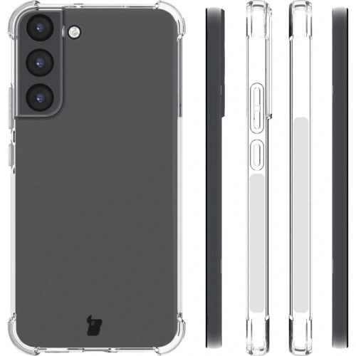 Etui + 2x szkło na ekran + obiektyw Bizon Case Clear Pack do Samsung Galaxy S22 Plus przezroczyste