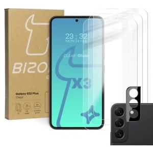 Hurtownia GSM - Bizon Glass Clear sticlă temperată - 3 buc. + sticlă lentilă Samsung Galaxy S22 Plus - BIZ1597 - {ean13} - Hurt