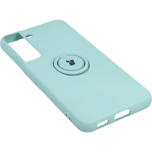 Etui Bizon Case Silicone Ring do Samsung Galaxy S22 Plus turkusowe