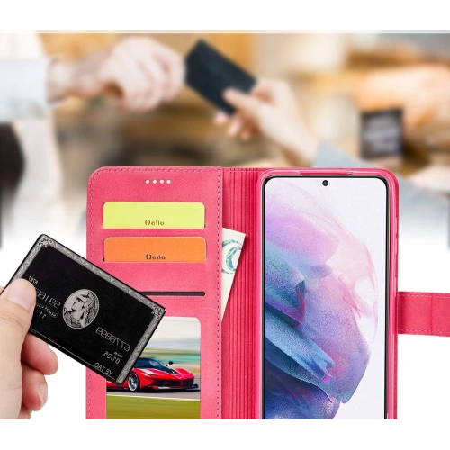 Etui Bizon Case Wallet Samsung Galaxy S22 Plus różowe