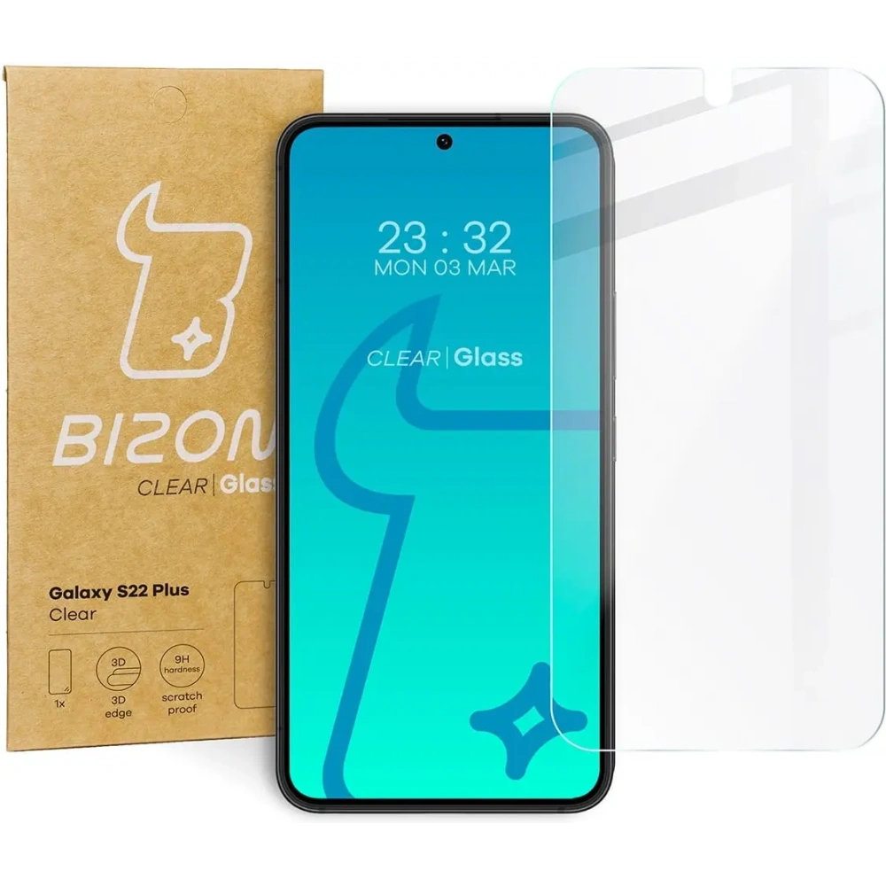 Wholesale Bizon Glass Clear Samsung Galaxy S22 Plus - BIZ1600 - {ean13} - Hurt