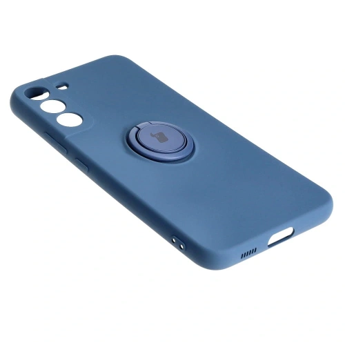 Etui Bizon Case Silicone Ring do Samsung Galaxy S22 Plus granatowe