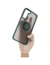 Bizon Case Hybrid Ring Samsung Galaxy S22 Plus rauchig mit einem dunkelgrünen Rahmen
