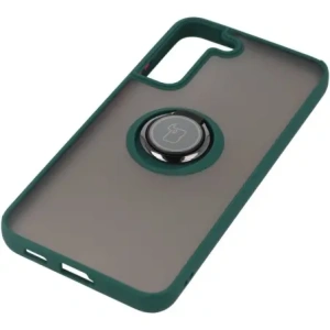 Hurtownia GSM - Etui z uchwytem na palec Bizon Case Hybrid Ring do Samsung Galaxy S22 Plus przydymione z ciemnozieloną ramką - BIZ7788 - {ean13} - Hurt