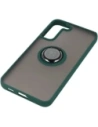 Hurtownia GSM - Etui z uchwytem na palec Bizon Case Hybrid Ring do Galaxy S22 Plus, przydymione z ciemnozieloną ramką - BIZ7788 - {ean13} - Hurt