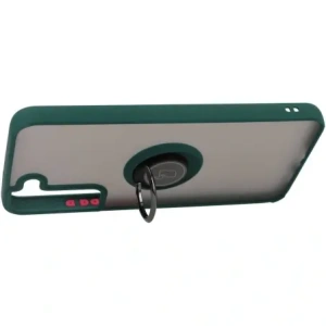 Hurtownia GSM - Etui z uchwytem na palec Bizon Case Hybrid Ring do Samsung Galaxy S22 Plus przydymione z ciemnozieloną ramką - BIZ7788 - {ean13} - Hurt