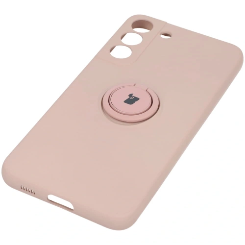 Etui Bizon Case Silicone Ring do Samsung Galaxy S22 Plus jasnoróżowe