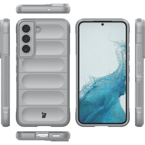 Pancerne etui Bizon Case Tur do Samsung Galaxy S22 Plus jasnoszare
