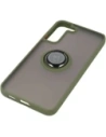 Wholesale Bizon Case Hybrid Ring Samsung Galaxy S22 Plus smoky with a green frame - BIZ7796 - {ean13} - Hurt