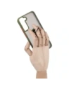 Wholesale Bizon Case Hybrid Ring Samsung Galaxy S22 Plus smoky with a green frame - BIZ7796 - {ean13} - Hurt