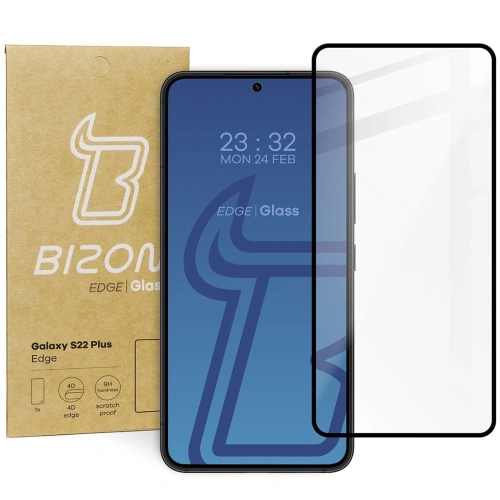 Szkło hartowane Bizon Glass Edge do Samsung Galaxy S22 Plus czarne