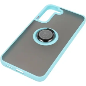 Hurtownia GSM - Etui z uchwytem na palec Bizon Case Hybrid Ring do Samsung Galaxy S22 Plus przydymione z jasnoniebieską ramką - BIZ7798 - {ean13} - Hurt