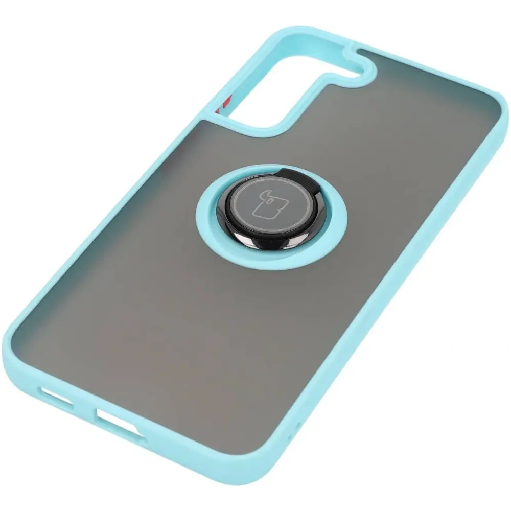 Hurtownia GSM - Bizon Case Hybrid Ring Samsung Galaxy S22 Plus fumuriu cu un cadru bleu deschis - BIZ7798 - {ean13} - Hurt