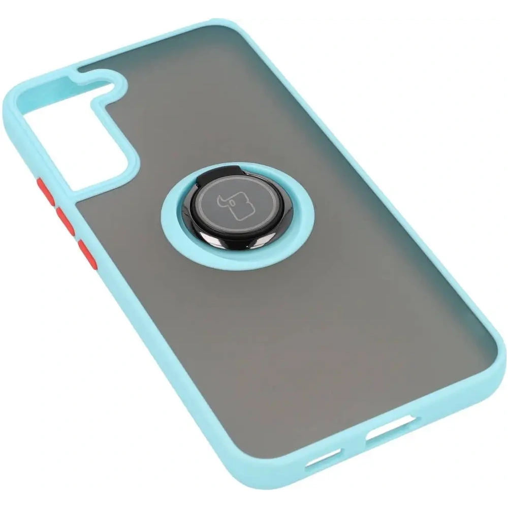 Hurtownia GSM - Bizon Case Hybrid Ring Samsung Galaxy S22 Plus fumuriu cu un cadru bleu deschis - BIZ7798 - {ean13} - Hurt