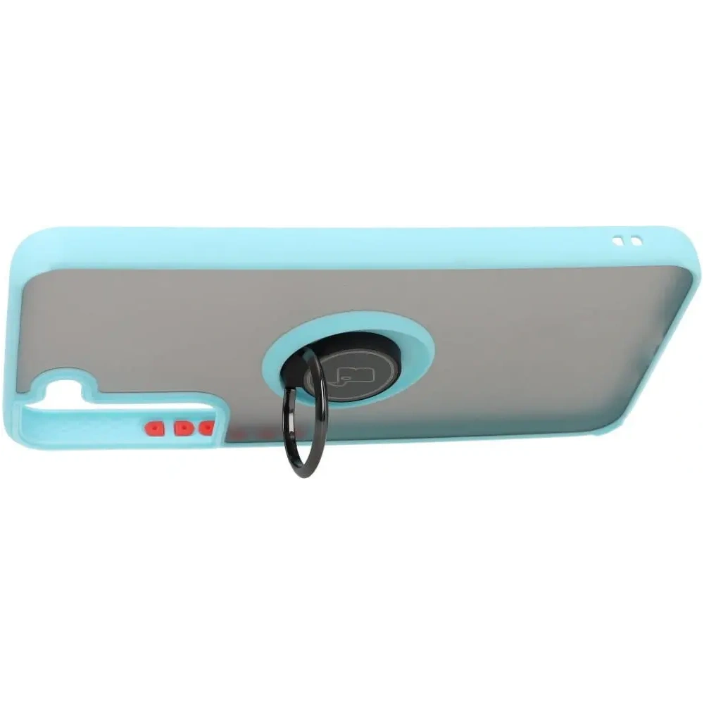 Hurtownia GSM - Bizon Case Hybrid Ring Samsung Galaxy S22 Plus fumuriu cu un cadru bleu deschis - BIZ7798 - {ean13} - Hurt