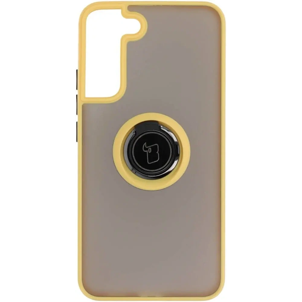 Wholesale Bizon Case Hybrid Ring Samsung Galaxy S22 Plus smoky with a yellow frame - BIZ7799 - {ean13} - Hurt