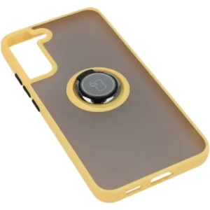 Wholesale Bizon Case Hybrid Ring Samsung Galaxy S22 Plus smoky with a yellow frame - BIZ7799 - {ean13} - Hurt