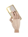 Wholesale Bizon Case Hybrid Ring Samsung Galaxy S22 Plus smoky with a yellow frame - BIZ7799 - {ean13} - Hurt