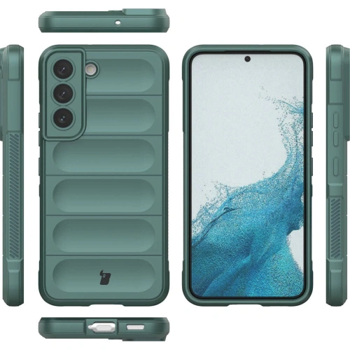 Pancerne etui Bizon Case Tur do Samsung Galaxy S22 Plus ciemnozielone