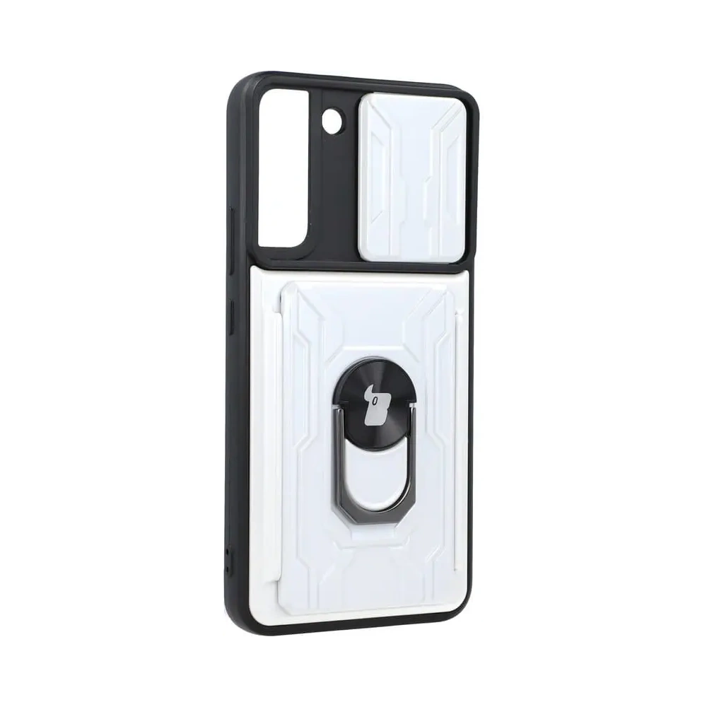 Hurtownia GSM - Bizon Case Camshield Kártyahely Gyűrű Samsung Galaxy S22 Plus fehér - BIZ7807 - {ean13} - Hurt
