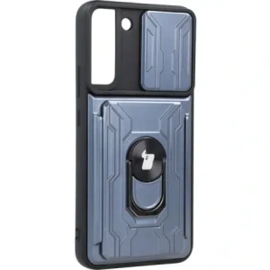 Hurtownia GSM - Etui Bizon Case Camshield Card Slot Ring do Samsung Galaxy S22 Plus szare - BIZ7808 - {ean13} - Hurt