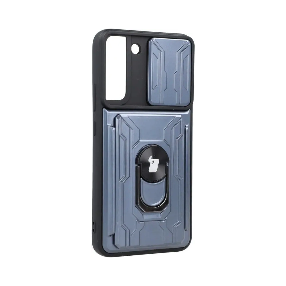 Hurtownia GSM - Etui Bizon Case Camshield Card Slot Ring do Samsung Galaxy S22 Plus szare - BIZ7808 - {ean13} - Hurt