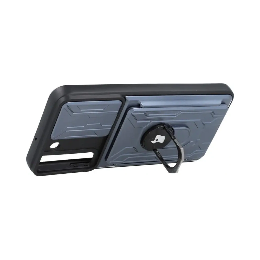 Hurtownia GSM - Etui Bizon Case Camshield Card Slot Ring do Samsung Galaxy S22 Plus szare - BIZ7808 - {ean13} - Hurt