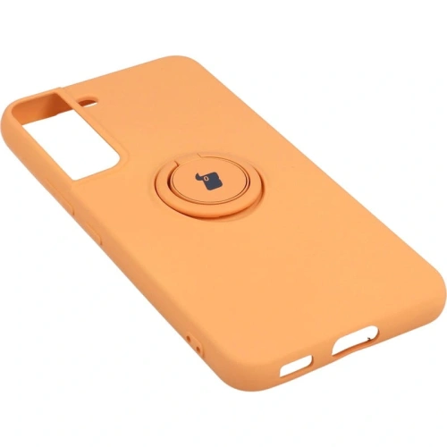 Etui Bizon Case Silicone Ring do Samsung Galaxy S22 Plus pomarańczowe