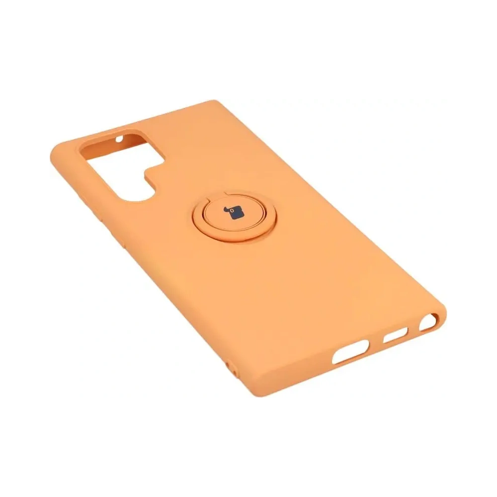 Hurtownia GSM - Etui Bizon Case Silicone Ring do Samsung Galaxy S22 Ultra pomarańczowe - BIZ7811 - {ean13} - Hurt