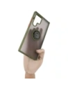 Hurtownia GSM - Bizon Case Hybrid Ring Samsung Galaxy S22 Ultra fumuriu cu un cadru verde - BIZ7812 - {ean13} - Hurt