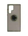 Wholesale Bizon Case Hybrid Ring Samsung Galaxy S22 Ultra smoky with a green frame - BIZ7812 - {ean13} - Hurt