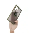 Wholesale Bizon Case Hybrid Ring Samsung Galaxy S22 Ultra smoky with a green frame - BIZ7812 - {ean13} - Hurt