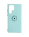 Bizon Case Silicone Ring Samsung Galaxy S22 Ultra turquoise