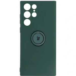 Hurtownia GSM - Etui Bizon Case Silicone Ring do Galaxy S22 Ultra, ciemnozielone - BIZ7815 - {ean13} - Hurt