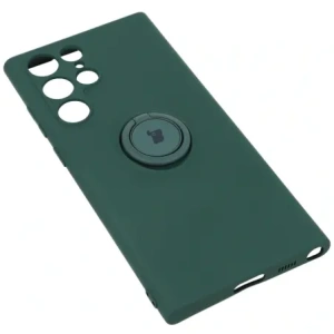 Hurtownia GSM - Etui Bizon Case Silicone Ring do Galaxy S22 Ultra, ciemnozielone - BIZ7815 - {ean13} - Hurt