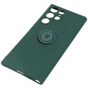 Hurtownia GSM - Etui Bizon Case Silicone Ring do Galaxy S22 Ultra, ciemnozielone - BIZ7815 - {ean13} - Hurt