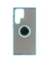 Wholesale Bizon Case Hybrid Ring Samsung Galaxy S22 Ultra smoky with a light blue frame - BIZ7816 - {ean13} - Hurt