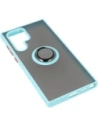 Wholesale Bizon Case Hybrid Ring Samsung Galaxy S22 Ultra smoky with a light blue frame - BIZ7816 - {ean13} - Hurt