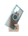 Wholesale Bizon Case Hybrid Ring Samsung Galaxy S22 Ultra smoky with a light blue frame - BIZ7816 - {ean13} - Hurt