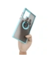 Wholesale Bizon Case Hybrid Ring Samsung Galaxy S22 Ultra smoky with a light blue frame - BIZ7816 - {ean13} - Hurt
