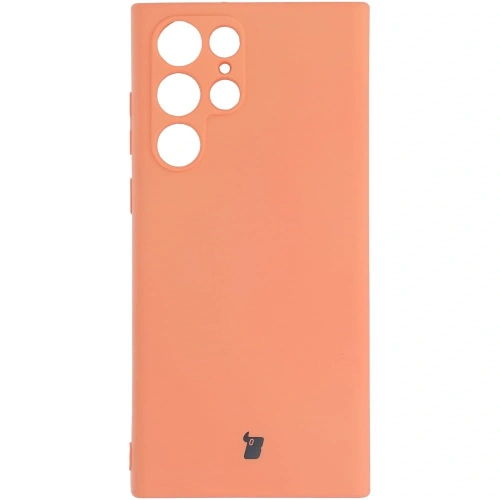 Etui Bizon Case Silicone do Samsung Galaxy S22 Ultra pomarańczowe