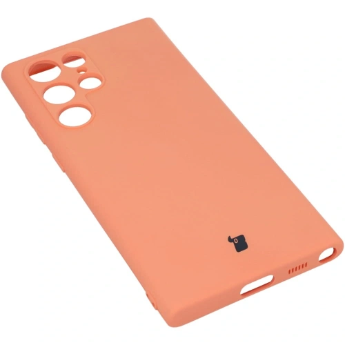 Etui Bizon Case Silicone do Samsung Galaxy S22 Ultra pomarańczowe