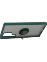 Wholesale Bizon Case Hybrid Ring Samsung Galaxy S22 Ultra smoky with a dark green frame - BIZ1642 - {ean13} - Hurt