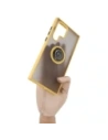 Bizon Case Hybrid Ring Samsung Galaxy S22 Ultra smoky with a yellow frame