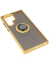 Wholesale Bizon Case Hybrid Ring Samsung Galaxy S22 Ultra smoky with a yellow frame - BIZ7820 - {ean13} - Hurt