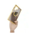 Wholesale Bizon Case Hybrid Ring Samsung Galaxy S22 Ultra smoky with a yellow frame - BIZ7820 - {ean13} - Hurt